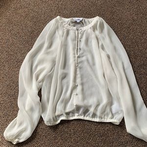 SOLD! 🎉 Express White Sheer Blouse